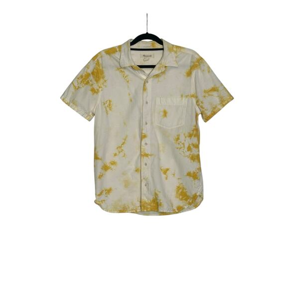 Madewell yellow tie dye short-sleeve Perfect Shirt size small - Picture 11 of 11